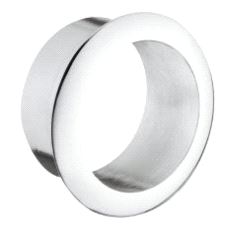 Trykknapplås 25mm, Rosett Forkrommet Messing 19mm