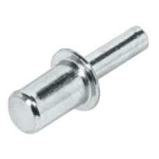 Hyllebærer for hull Ø3mm Ø5 m/krave Forniklet, 100-pk.