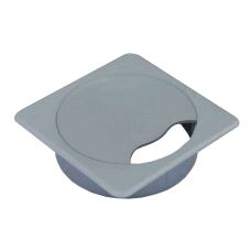 Kabelgjennomføring Ø80 90x90mm Plast Alufarget