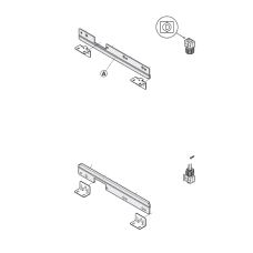 Pocketdørbeslag Accuride 1316, synkr.skinne 450mm