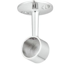 Garderoberør Ø25mm, Undermontert Endefeste Chrome