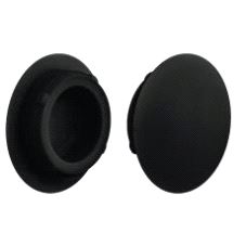 Dekkappe for hull Ø15/20mm Sort plast, 500-pk.