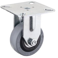 Gummihjul Ø50mm Fast med plate, uten brems