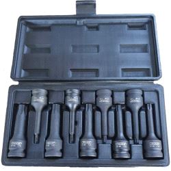 Kraftpipesett 1/2" Torx, 9 deler