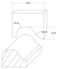 Rillestålprofil B=60mm