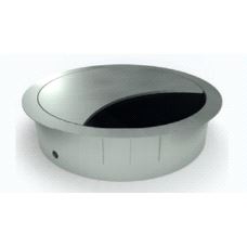 Kabelgjennomføring Metall Ø60 Børstet Stål H12