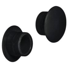 Dekkappe for hull Ø12/18mm Sort plast, 500-pk.