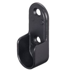 Garderoberør Oval 30 x 15mm Sortlakkert, Endefeste