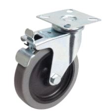 Gummihjul Ø100 mm m/brems