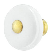 Knott Ø32mm Porselen, messingsokkel