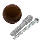 Dørstopper Gummi Ø35mm Brun