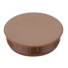 Dekkappe for hull Ø35/38mm Brun plast, 20-pk.