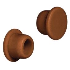 Dekkappe for hull Ø6/8mm Brun plast, 100-pk.