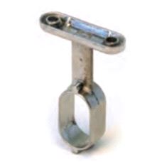 Garderoberør Oval 30 x 15mm Blank Forniklet, Midtholder