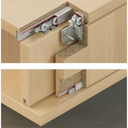 Slido Classic F-Line21 40C Garnityr Softclose for 2 dørblade