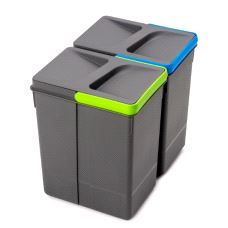 Avfallssystem Emuca Container, 2x 7 ltr. Bøttesett H266