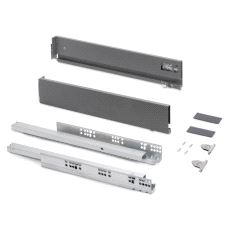 Vertex Skuffesider m/skinner Antrasit H93 x 270