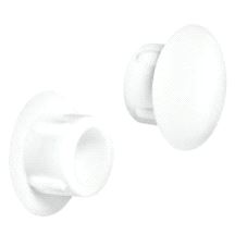 Dekkappe for hull Ø10/15mm Hvit plast, 500-pk.