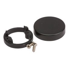 Glassdørhengsel Ø26mm, Dekkplate Sort