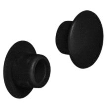 Dekkappe for hull Ø8/13mm Sort plast, 500-pk.