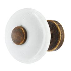Knott Ø30mm Porselen, Antikkbrun sokkel