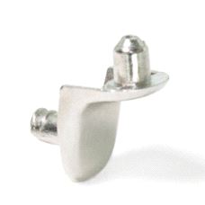 Hyllebærer for hull Ø5mm med 2 tapper, 100-pk.