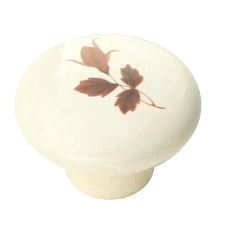 Knott Porselen Ø38 Brun blomst