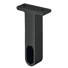 Garderoberør Oval 30 x 14 Sort, Holder Ende