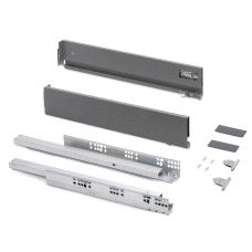 Vertex Skuffesider m/skinner Antrasit H93 x 450