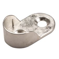 Garderoberør Oval 30 x 15mm Blank Chrome, Endefeste