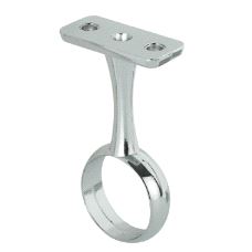 Garderoberør Ø25mm, Holder Midt Chrome