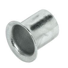 Hylse for hyllebærer m/tapp Ø7/Ø7,5mm Forniklet, 100-pk.