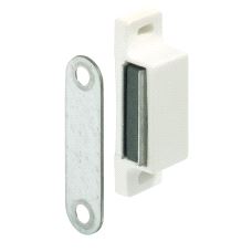 Magnetlås Plastik 4-5 kg. m/ motstykke Hvit