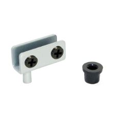 Glassdørhengsel "pin" 30 x 14mm Sølvgrå