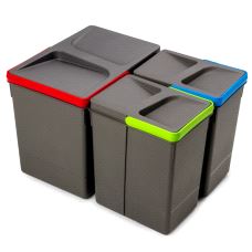 Avfallssystem Emuca Container, 3-d. Bøttesett H266