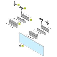 Garnityr 1700  Glassdør 80/ 120kg.