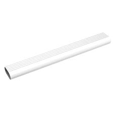 Garderoberør Oval 30 x 15mm ALU-farget/Rillet 4m.