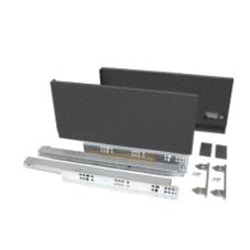 Vertex Skuffesider m/skinner Antrasit H178 x 450