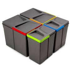 Avfallssystem Emuca Container, 4-d. Bøttesett H266