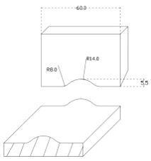 Rillestålprofil B=60mm