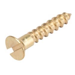 Messingskrue med Flatspor Ø3 x 20mm, 200-pk.