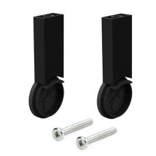 Garderoberør Ø28mm Sort, endefester for undermontering