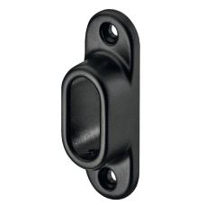 Garderoberør Oval 30 x 14 Sort, Veggholder Ende