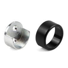 Garderoberør Ø28mm Sort, Endefeste