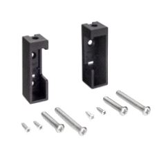 Garderoberør LUXE, Fester for undermontering Plast Sort