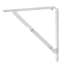 Hyllebrakett 430 x 410mm Foldbar, Hvit