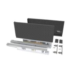 Vertex Skuffesider m/skinner Antrasit H178 x 500