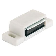 Magnetlås Plastik 2 kg. u/ motstykke Hvit