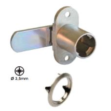 Sylinderlås m/ krave 90° X=3,5