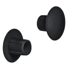 Dekkappe for hull Ø5/10mm Sort, 500-pk.